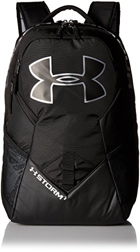 Under Armour unisex-adult Storm Big Logo IV Backpack , Black (004)/Silver ,One Size Fits All
