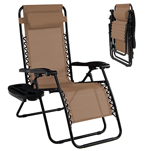 renatone Zero Gravity Reclining Textilene Lounge Chairs, Be