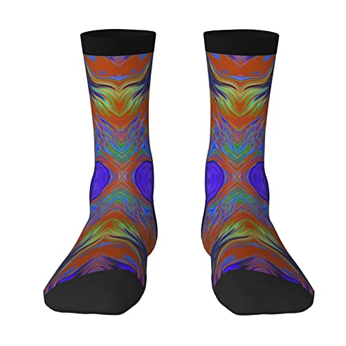 OMSQPJFW Lava Lamp Purple Orange Burnt Casual Crew Socks For Men Women Funny Cushion Ankle Socks Short Athletic Socks