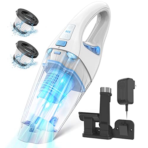 Cordless Handheld Vacuum Cleaner - Portable, Lightweight with LED Light - For Car, Office and Home Cleaning