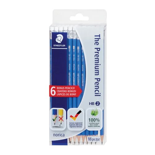 Staedtler The Premium Pencil norica HB #2 Graphite Pencils 18 pc/pz