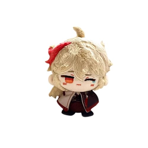CALEMBOU Anime Plush Keychain for Backpack, 4' Cute Chibi Plush Figure, Al Haitham Kaveh Kazuha Plush for Fans (kazuha)
