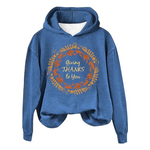  Today 2023 Thanksgiving Sweatshirt For Women Funny Print Oversized Crewneck Long Sleeve Ugly Sweater Causal Teen Girls Pullover Friday The 13th My Orders Lightning Clearance Deals B-blue