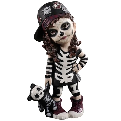 Veronese 5 3/4 Inch Day of The Dead Sugar Skull Cosplay Kid Spooky Skeleton Girl