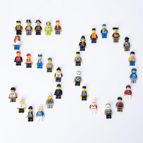 ELECBYTES Minifigures, Minifigs, Action Figure, Mini Figure Toy, MINIFIG People,Minifigures Building Bricks, Mystery Pack (Random 50 Minifig Included)…