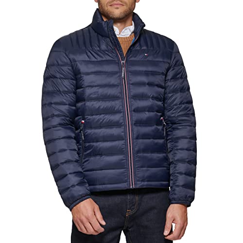 Tommy Hilfiger Mens Ultra Loft Lightweight Packable Puffer Jacket (Standard And Big & Tall) Down Alternative Coat, Midnight, Medium US