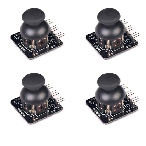 Treedix 4pcs Two-axis key JoyStick Game Joystick Sensor Game Controller Sensor Breakout Module Compatible with Arduino