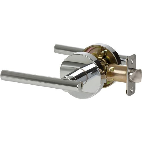 Designers Impressions Kain Design Contemporary Polished Chrome Passage Euro Door Lever Hardware (Hall and Closet)