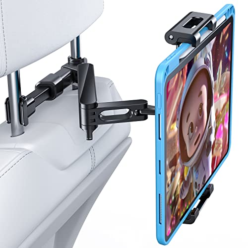 AHK Car Headrest Mount Holder, for iPad Pro/Air/Mini, Tablets, Nintendo Switch, iPhone, Samsung Galaxy/Note, Smartphones, Compatible with 4.5' to 10' Device, 360° Rotation