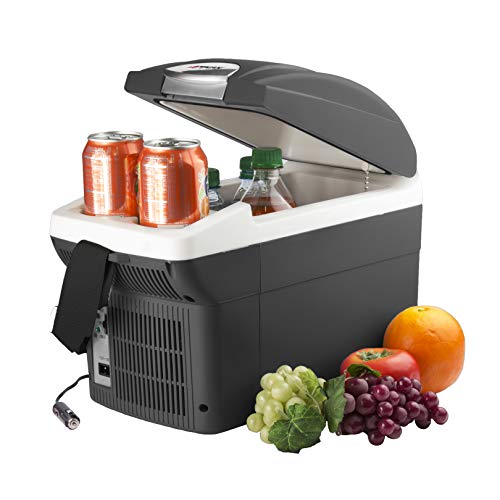 Wagan EL6206 12V 6 Quart Personal Thermoelectric, 6 Liter Capacity, Portable Electric Cooler Warmer with 12/24V DC, Small Fridge for Car, RV, and Camping Use, UL Listed