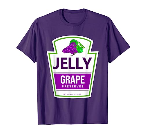 Lazy Costume Tees: Grape Jelly Jar for Halloween T-Shirt