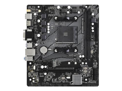 ASRock B550M-HVS SE Supports AMD AM4 Socket Ryzen 3000, 3000 G-Series, 4000 G-Series, 5000 and 5000 G-Series Desktop Processors