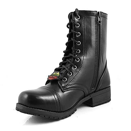 LaForst Womens Jacki 299 Nonslip Work Boots Combat Boots 6.5 Black