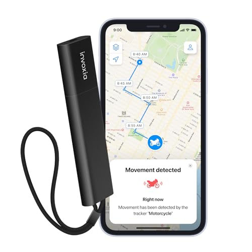 Invoxia GPS Tracker PRO - Real-Time Location - No Included Subscription - for Cars, Motorcycles, Bicycles, Children - Motion and Tilt Alerts - 4G LTE-M Network - Up to 3 Months of Battery Life