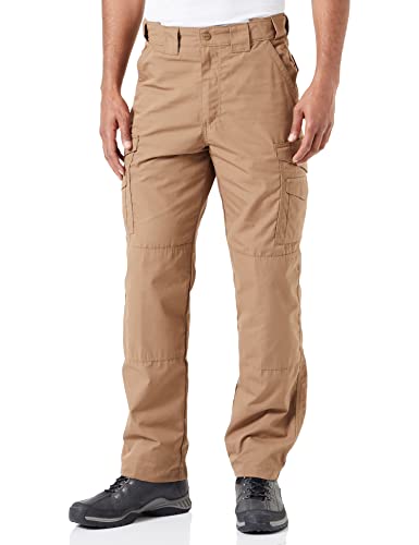 Tru-Spec Men's 24-7 Series Original Tactical Pant - Reliable Pants for Men - Ideal for Hiking, Camping, EMT, and Tactical Use - 65% Polyester, 35% Cotton - Coyote - 34W x 32L