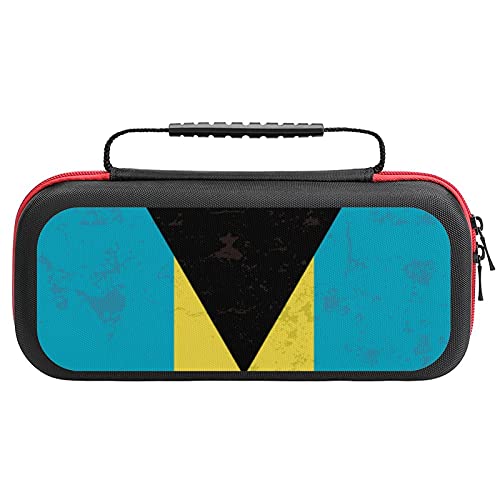 Retro Bahamas Flag Travel Carrying Case Tote Bag For Nintendo Switch Accessories Holds 20 Game Card Bag