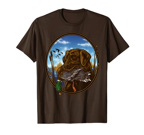 Labrador Retriever with Mallard Duck Hunting T-Shirt