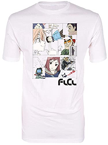 Great Eastern Entertainment FLCL-Line Art Men's T-Shirt, Multicolored, Small