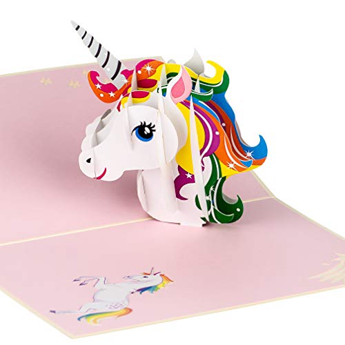 Unicorn Pop Up Birthday Card by DEVINE Popup Cards | 3D Card for Kids Mom Daughter Sister Granddaughter | Happy Birthday Love Pop Up Cards Gifts Girls