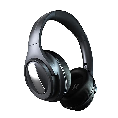 Greshare Wireless Headphone,Active Noise Canceling Headphones with Microphone Deep Bass Bluetooth Gaming Over-Ear Headset for Cellphone PC ipad Tablet Laptop. (Black)