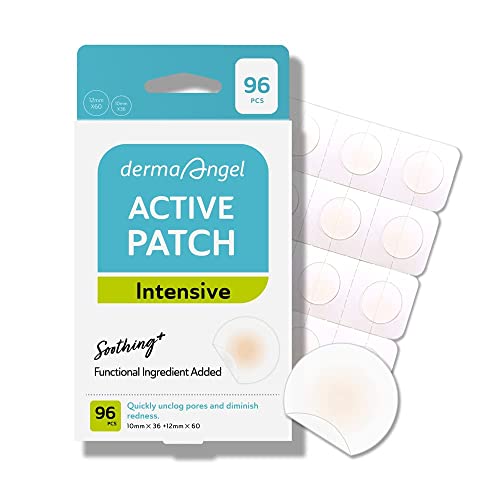DERMA ANGEL Ultra Invisible Acne Patches Salicylic Acid Acne Patches for Cystic Acne Blemish Patches Hydrocolloid Patches Zit Patches - Day and Night Use UPGRADED (Acne Specialist-96 Count -2 Sizes)