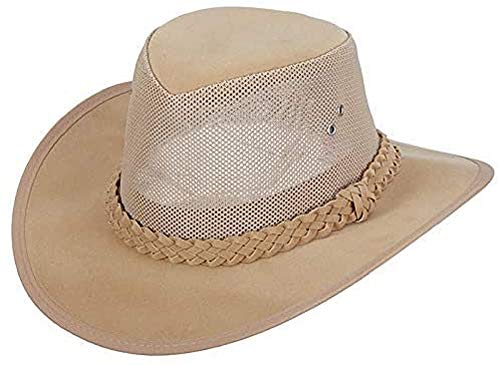Dorfman Pacific Co. Men's Soaker Hat with Mesh Sides (Natural, XX-Large)