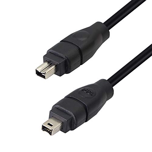 GINTOOYUN FireWire 400 Cable Cord 4 Pin to 4 Pin Male to Male iLink DV Cable Firewire 400 IEEE 1394 Cord for Computer Laptop PC to Camcorder - 6 Feet Black