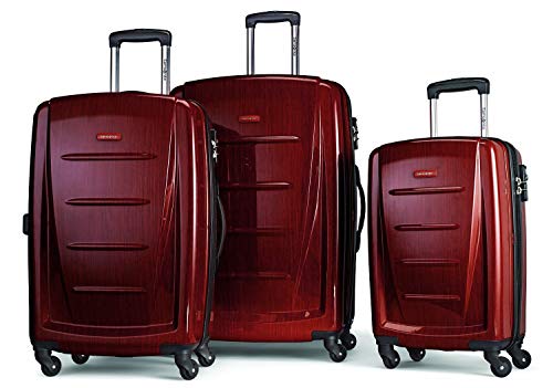 Samsonite Winfield 2 Hardside Luggage with Spinner Wheels, Burgundy, 3-Piece Set (20/24/28)