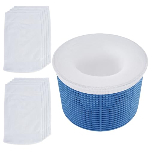 Hmxpls 10pcs Pool Skimmer Socks, Pool Filter Socks for Skimmer Basket, Ideal Sock/Net/Saver to Protect Your Inground or Above Ground Pool - Filters Debris Leaves and Other Small Particles