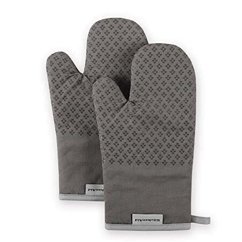 KitchenAid Asteroid Oven Mitt Set, 7'x12.5', Charcoal Grey, 2 Piece