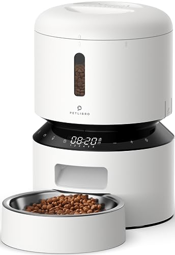 PETLIBRO Automatic Cat Feeders, Automatic Cat Food Dispenser for Freshness Preservation, Pet Dry Food Dispenser with Twist Lock Lid, Up to 50 Portions 6 Meals Per Day, Granary for Small/Medium Pets