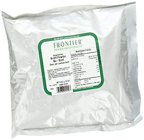 Frontier Co-op Broth Powder, No-Beef, Kosher, Vegetarian, Non-irradiated | 1 lb. Bulk Bag