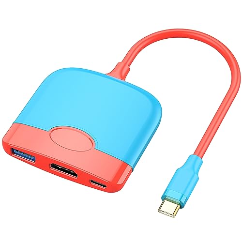 Switch Dock for Nintendo Switch/OLED, Switch Dock Station for TV, Portable Switch Dock for Nintendo Switch Docking Station with HDMI/PD/USB3.0, Switch HDMI Adapter for Nintendo Switch Accessories