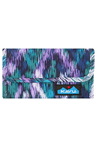 KAVU Mondo Spender Trifold Wallet Clutch Travel Organizer - Glacier Ikat