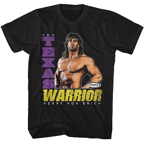 Kerry Von Erich The Texas Warrior Mens Black Short Sleeve T Shirt Wrestling Vintage Style Graphic Tees