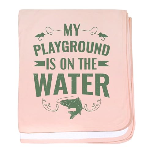 CafePress Fisherman Playground is On The Water Baby Blanket, Super Soft Newborn Swaddle
