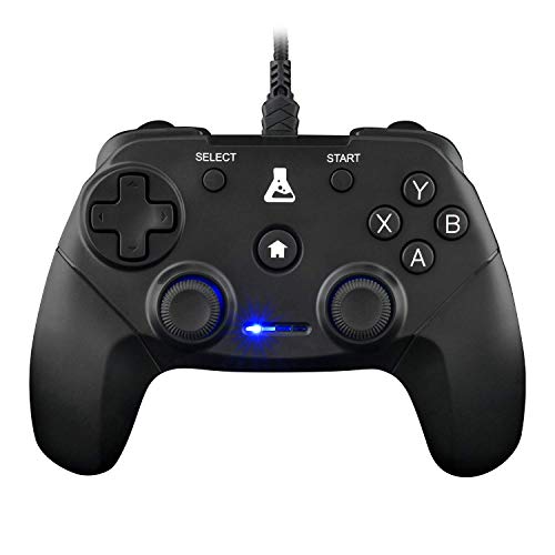 G-LAB K-Pad Thorium USB Wired PC & PS3 Gaming Controller with Built-in Vibrations, Gamepad Game Controller Wired Game Controller for Windows Xp-7-8-10, PS3, Android (Black)
