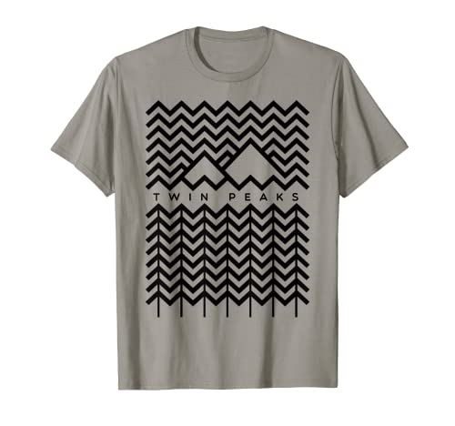 Twin Peaks Mountain and Trees Line Art Grphic T-Shirt T-Shirt