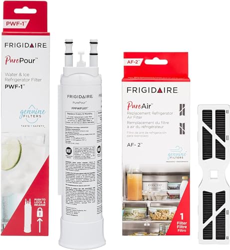 Frigidaire PurePour PWF-1 (FPPWFU01) & PureAir AF-2 (FRGPAAF2) Water & Air Filter Combo Kit, White