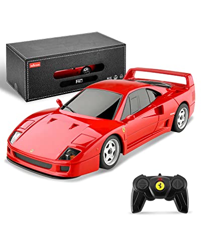 BEZGAR Ferrari F40 Remote Control Car Officially Licensed Ferrari Toy Car Model，1:24 Sport Race Car for Kids, Adults, Girls and Boys Holiday Ideas Gift (78800 Red)