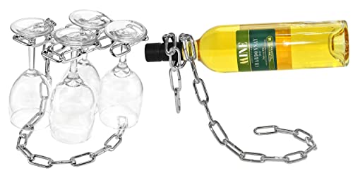 Southern Homewares Magic Chain Wine Bottle Holder Illusion