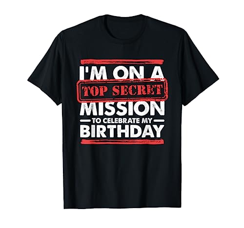 Spy Birthday Party Top Secret Mission T-Shirt
