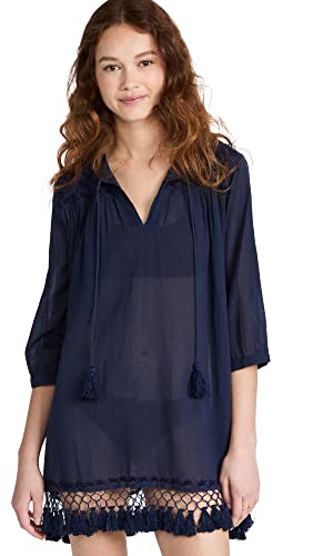 Roller Rabbit Women's Lucknow Serafina Tunic, Navy, Blue, M