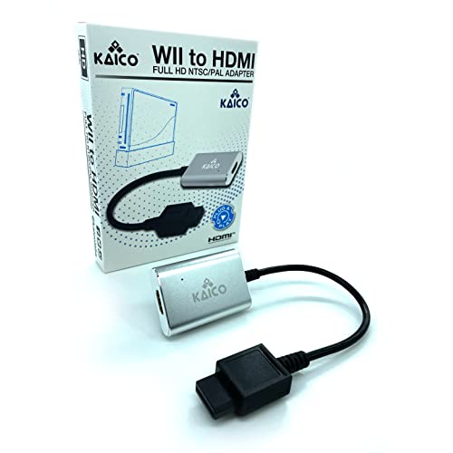Kaico Wii HDMI Adapter for use with Nintendo Wii Consoles - Supports Component Output - A Simple Plug & Play for Nintendo Wii Consoles – Supports NTSC and PAL Consoles