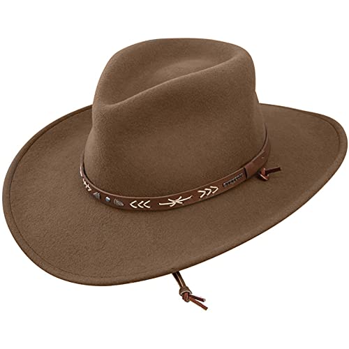 Stetson Men's Santa Fe Crushable Wool Hat (Driftwood, Medium)