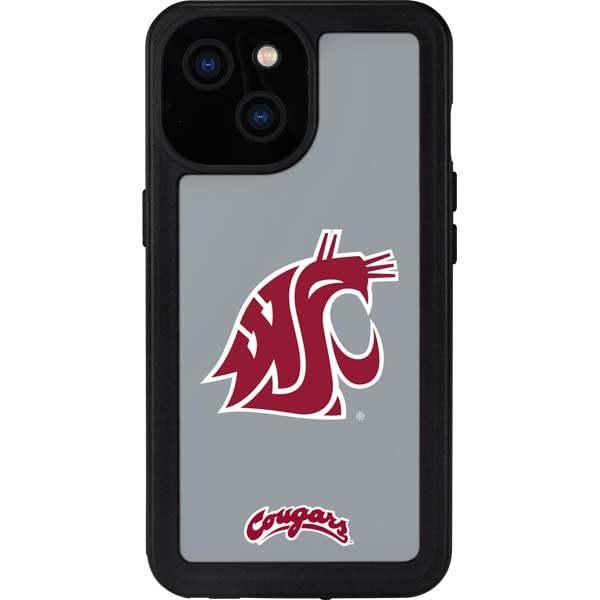 Skinit Clear Phone Case Compatible with iPhone 15 - Officially Licensed Washington State University Logo Design