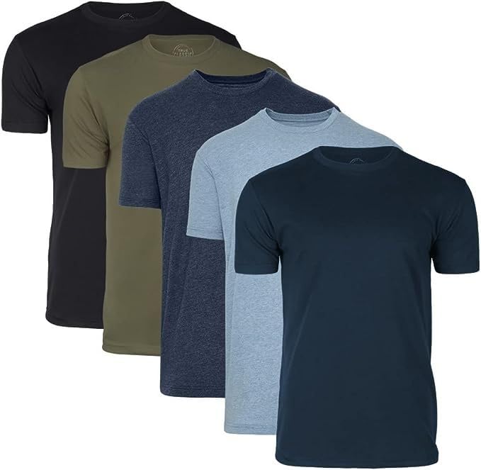 True Classic Tees | 5-Shirt Pack | Premium Fitted Men's T-Shirts | Crew Neck | Classic 5-Pack