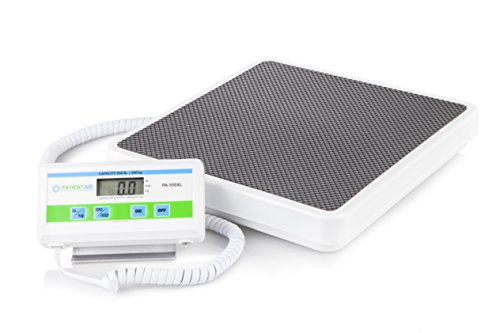 Medical Grade Floor Scale - Portable - Easy to Read Digital Display - Heavy Duty - Home, Hospital & Physician Use - Pound & Kilogram Settings - 12' x 12.5' Platform - 550 lb Limit by Patient Aid