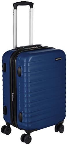 Amazon Basics Hardside Spinner Luggage 21-Inch, Navy Blue