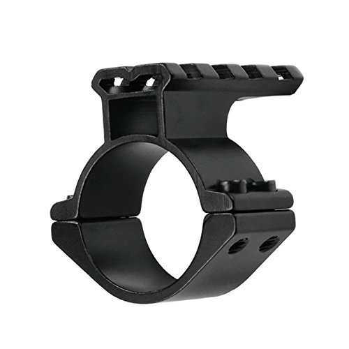 Mizugiwa 1inch /30mm Scope Rings Adapter Mount with Picatinny/Weaver Top Rail for Backup/Second Flashlight Laser